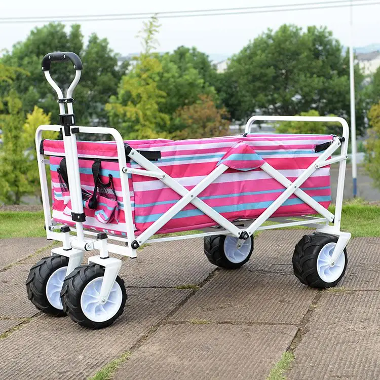 Пасторальная четырехколесная Складная портативная Тележка для кемпинга на