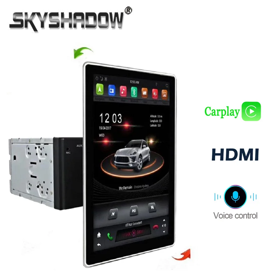Автомобильный DVD плеер Tesla Carplay 12 8 дюйма HDMI IPS DSP PX6 Android 9 0 4 Гб + 64 ГБ GPS карта RDS радио