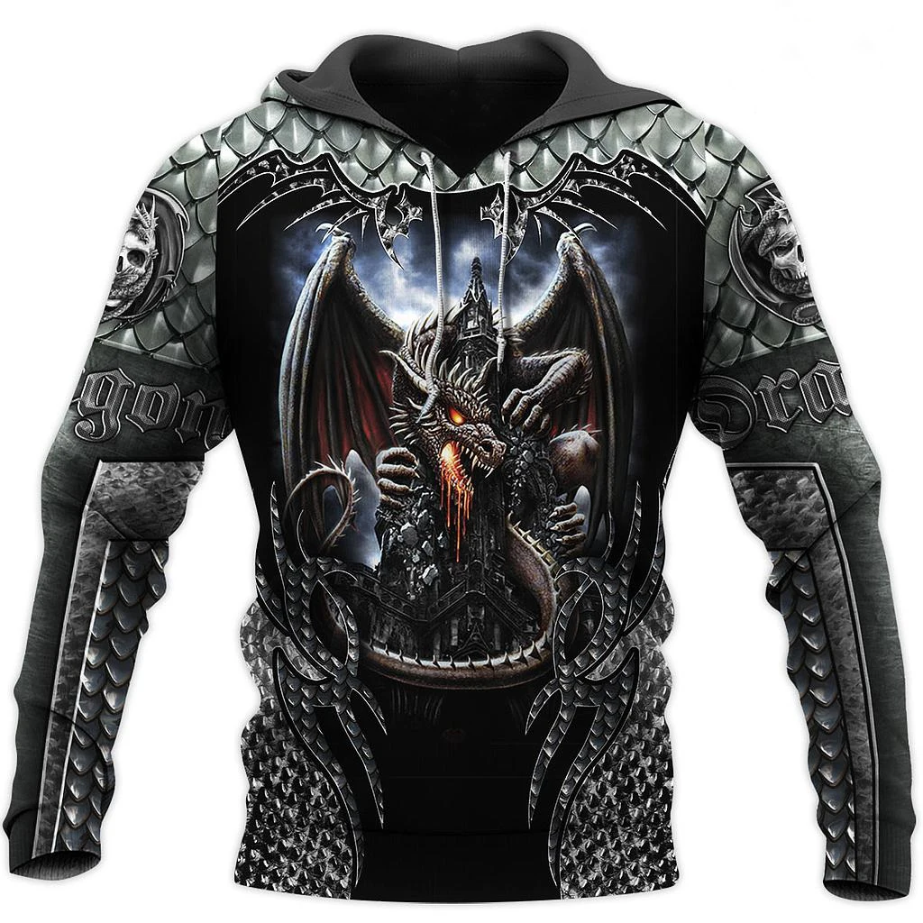 

Dragon Tattoo Armor 3D Hoodie Men/Women Hipster Streetwear Outfit Autumn 90s Boys Hiphop Hood Sweatshirts Punk Clothes Drop ship