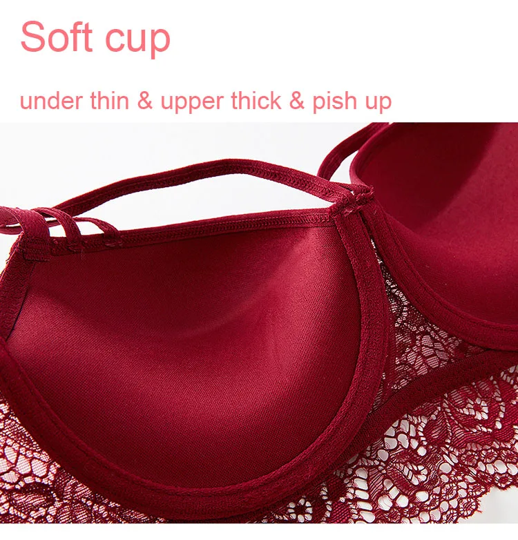 Женские сексуальные комплекты с бюстгальтером чашкой 3/4 кружевные бюстгальтеры