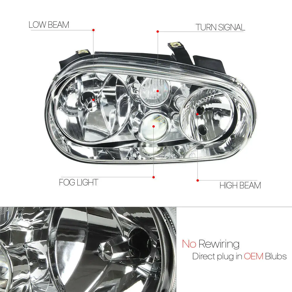 Хромированный корпус прозрачные линзы фары противотуманный прожектор для игры в