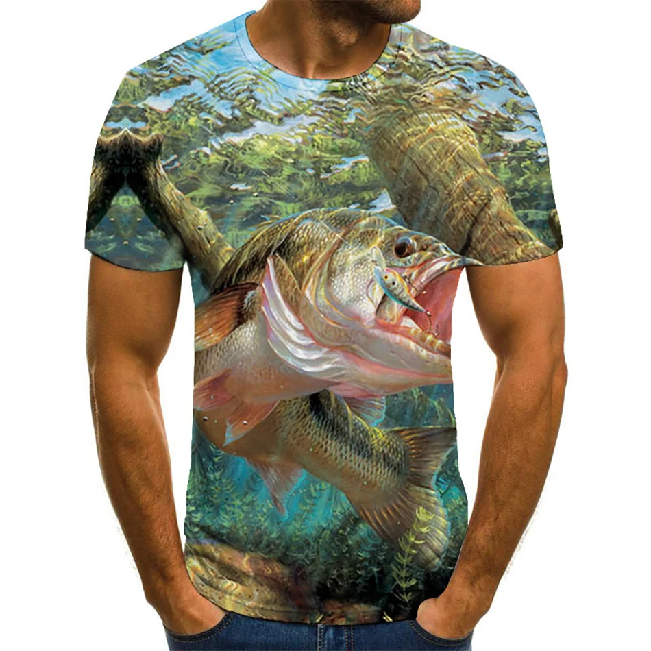 

New Summer 3d Printed Fish Pattern T Shirt Men/Women Casual Cool Harajuku Short Sleeve O Neck Fashion Trend Male T-Shirt