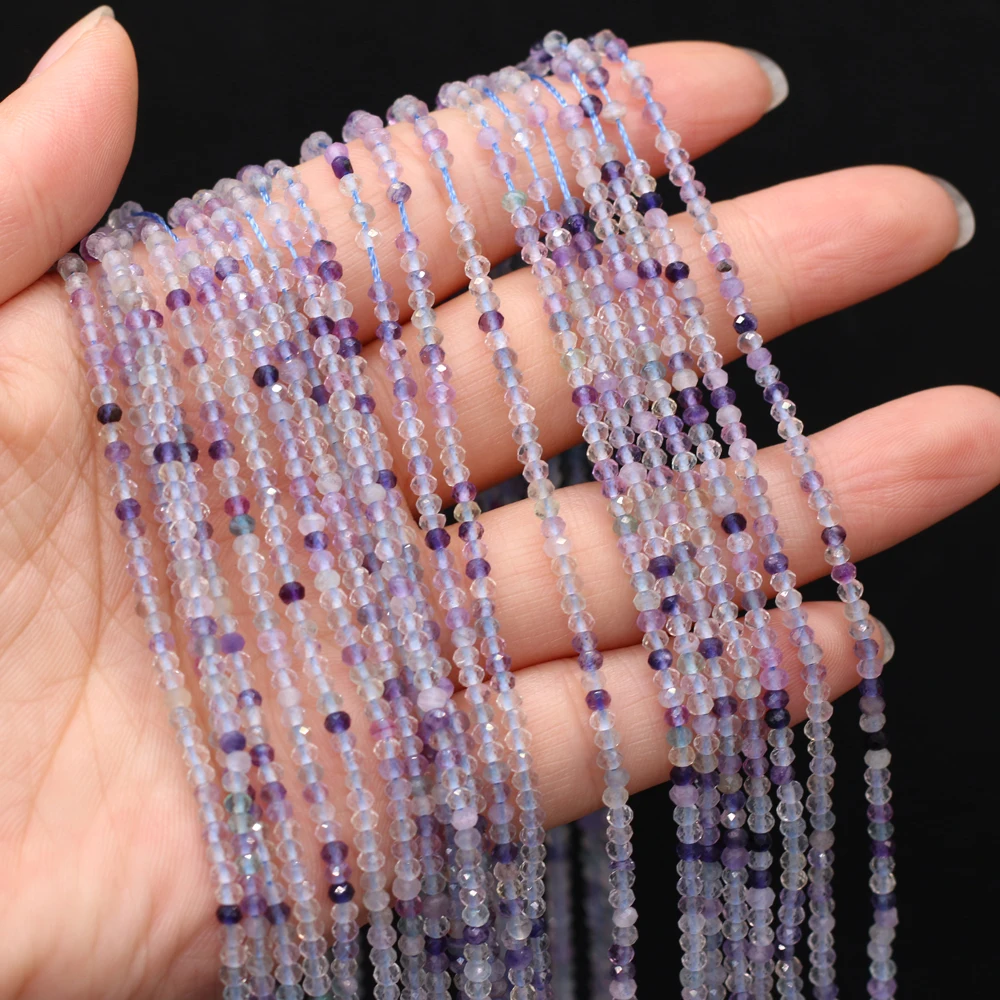 

New Style Natural Stone Bead Section Fluorite Small Beads For DIY Jewelry Making Necklace Bracelet Earrings Accessory