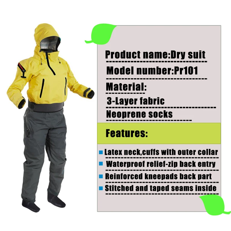 Женский сухой костюм каяк Слитная сухая одежда водонепроницаемый гидрокостюм