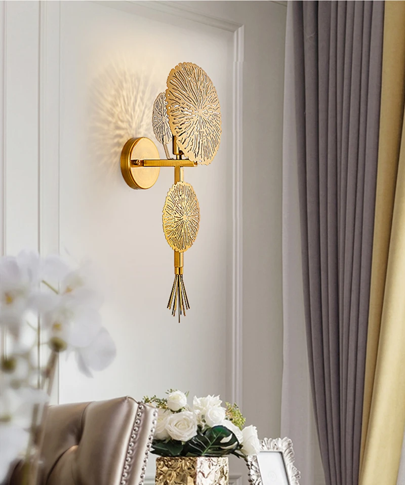 Золотой настенный светильник модный светодиодный роскошный дизайн хорошее