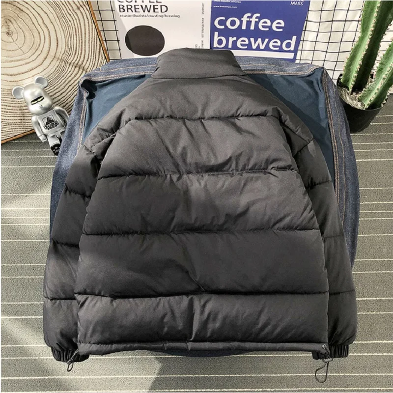 Chameleon Reflective Printed Cotton Padded Coat Men's Coat Hong Kong Style Loose Men and Women Couple Clothes Winter Jacket