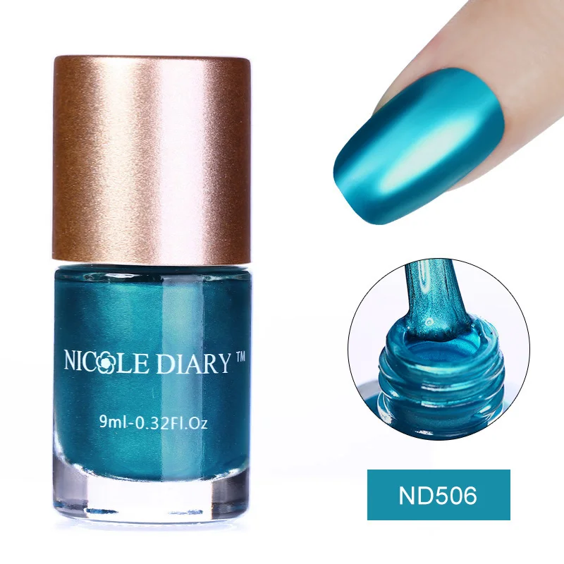 ND506 NICOLE DIARY лак для ногтей хамелеон голографический переливающийся флаконы блестки лак для ногтей лак маникюр дизайн ногтей - Цвет: ND506