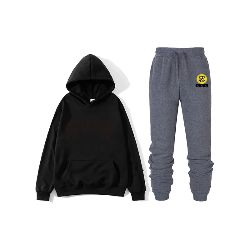

2019 New Two Pieces Set Fashion Hooded Sweatshirts Sportswear Men Tracksuit Hoodie Autumn Brand Clothes Hoodies+Pants men sets