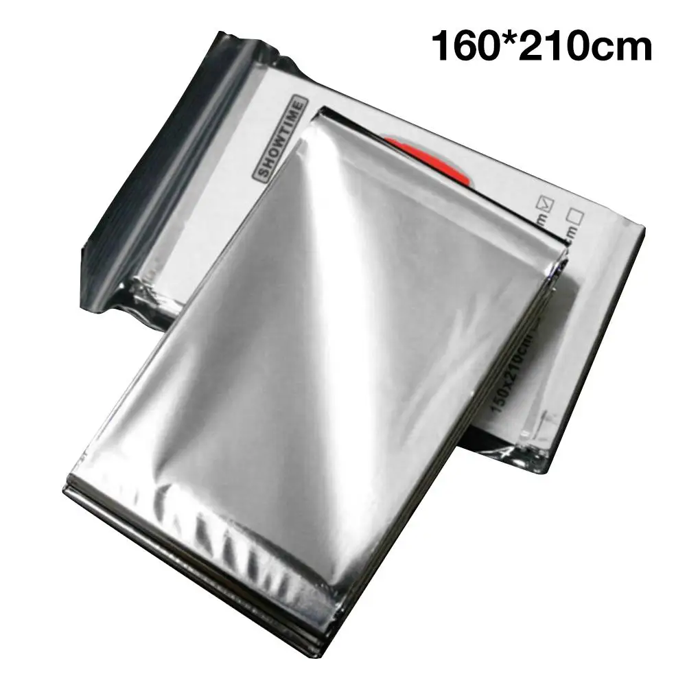

160*210CM Outdoor Waterproof Emergency Survival Rescue Blanket Foil Thermal Space First Aid Sliver Rescue Military Blanket