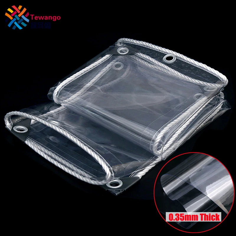 Прозрачная Брезентовая занавеска Tewango с защитой от дождя для балкона ткань