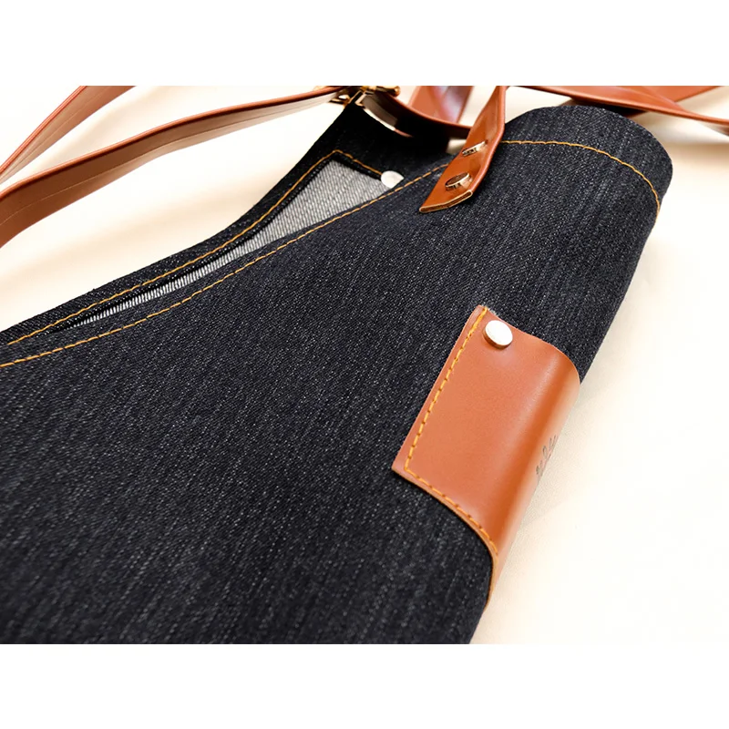 Джинсовый фартук с пользовательским логотипом корейская мода китайский