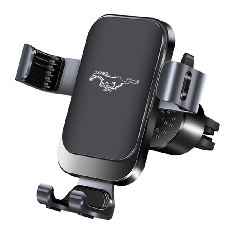 car mobile phone holder for ford mustang gt shelby gt500 accessories emblem air outlet clip 360 gps stand gravity bracket free global shipping