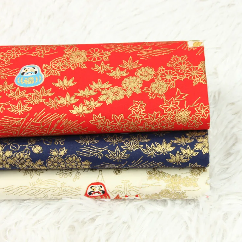 

Half yard import thin cotton soft breeze gilt fabric handmade DIY bag garment cloth 100% cotton CR-64