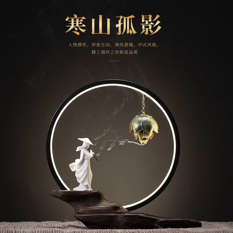 

Creative Backflow Incense Burner Ceramic Light Home Decoration Incense Burner Zen Decor Quemador De Incienso Home Decor BC50XL