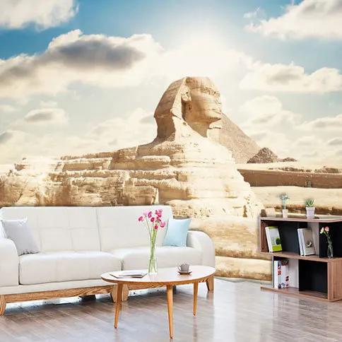 

Egyptian Sphinx scenic mural office living room bedroom 3D wallpaper television background Custom sizes