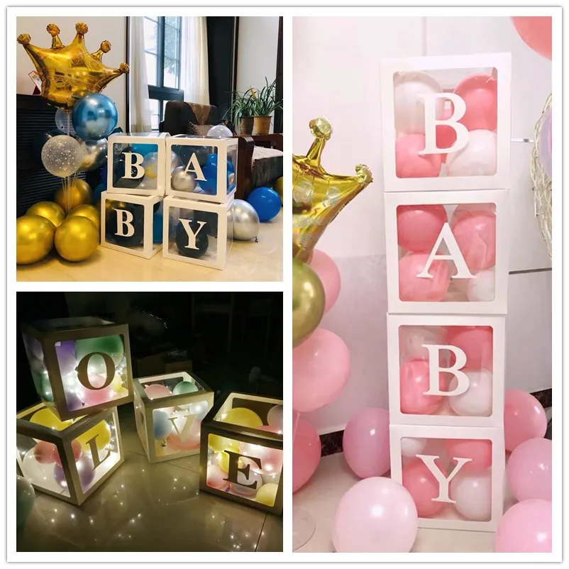 

Baby Shower Baby Boy Girl 30cm Balloon Box Its A Boy Girl Baby Shower Balloons Kids 1st Birthday Party Decorations Supplies