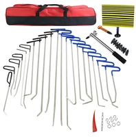 21pcs hook tools push rod car crowbarpaintless dent repair tools dent puller lifter kits ding hail puller set with tools bag