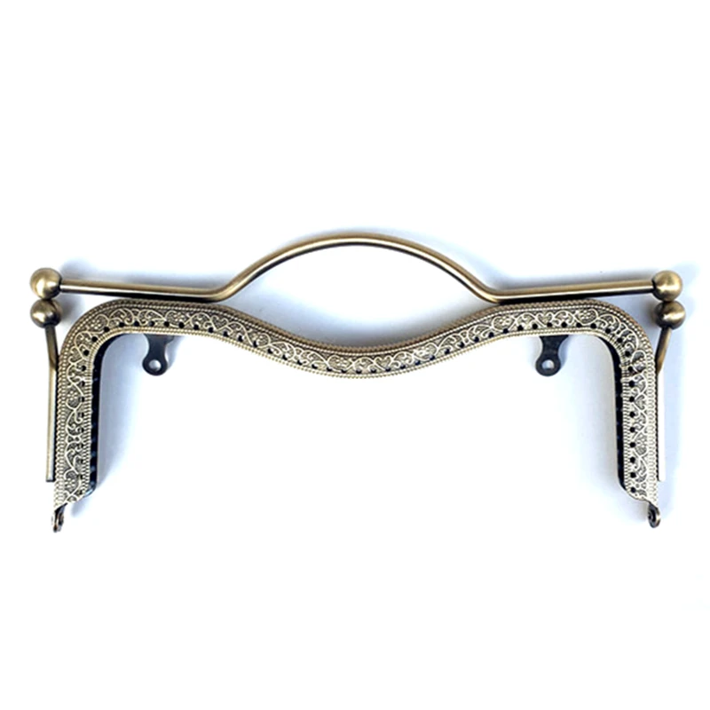5PCS Shape M Purse Frames Clasps Lock Clutch Buckles Sewing Holes DIY Handbag Handle Luggage Bag Hardware Accessories 20/27cm