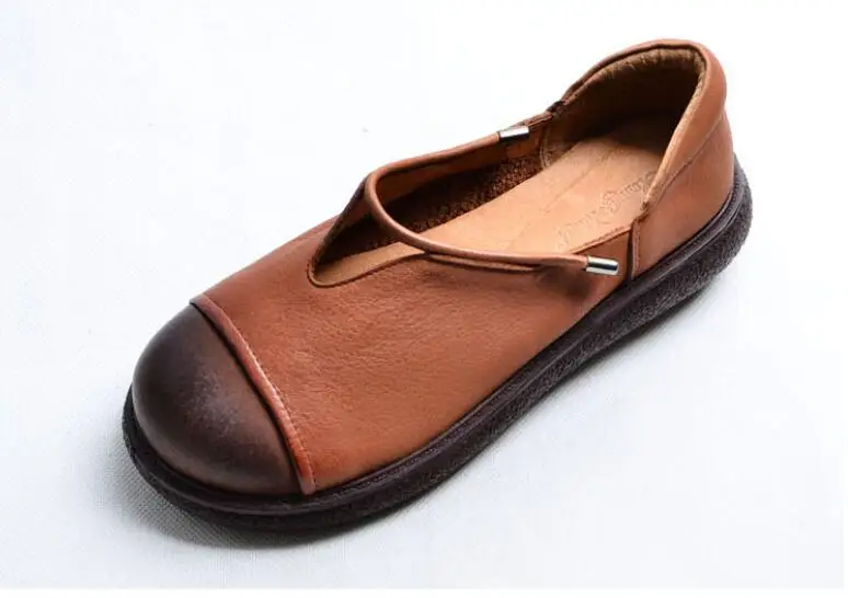 Туфли Careaymade из натуральной кожи литература и искусство удобные туфли на толстой