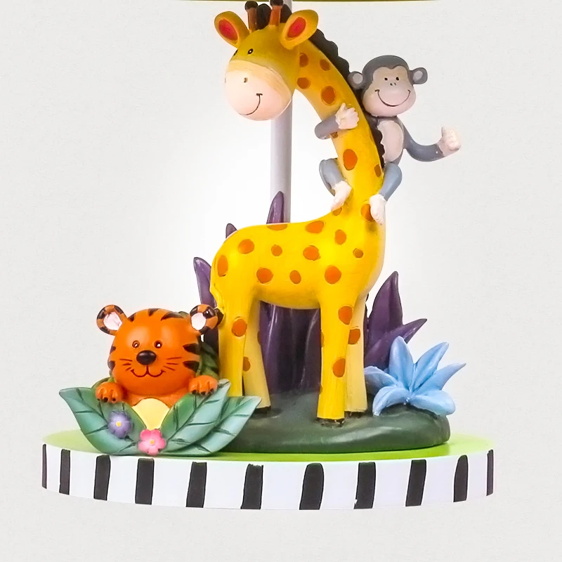 Детская настольная лампа с животными прикроватная для спальни креативные милые