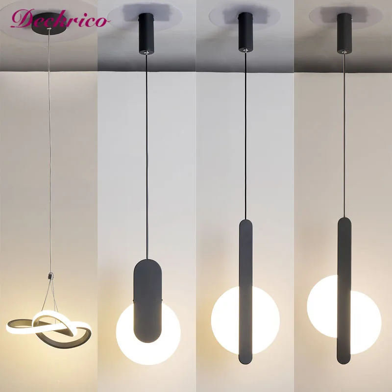 

Минималистичный светодиодный подвесной светильник, лампа для столовой, прикроватного столика, бара, подвесной светильник, декоративное св...