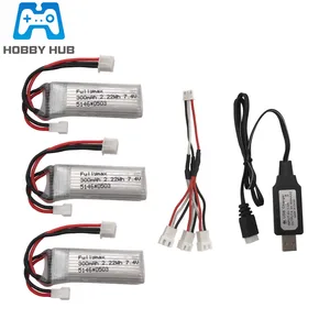 Литий-Полимерный Аккумулятор 7,4 в 300 мАч для радиоуправляемых моделей WLtoys F959, запчасти для радиоуправляемых квадрокоптеров, дронов 7,4 В, литий-полимерная батарея для XK DHC-2 A600 A700 A800 A430