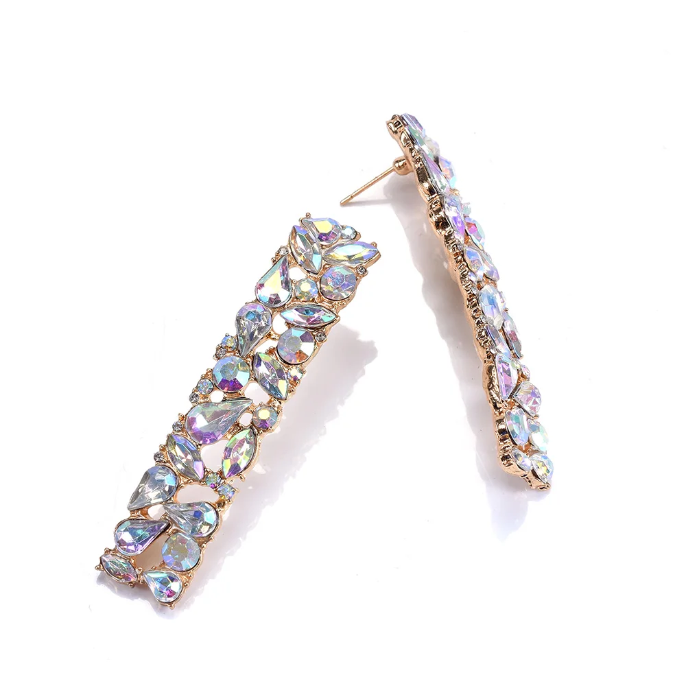 Женские Геометрические серьги капли ZA Длинные свадебные индийские украшения