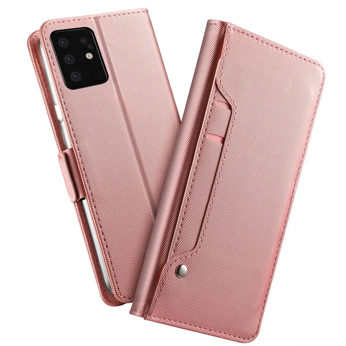 Для Samsung Galaxy S20 Plus чехол с откидной подставкой роскошный кожаный зеркальный