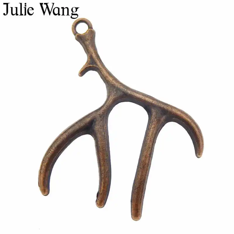 10 шт. медные Подвески Julie Wang в форме оленьих рогов | Украшения и аксессуары
