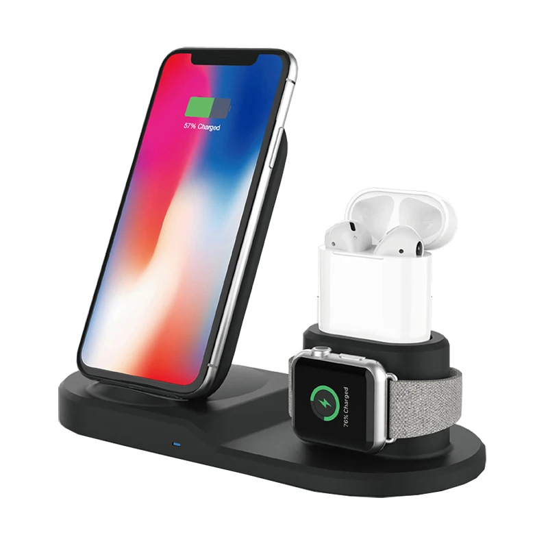

Зарядная док-станция 3 в 1, 10 Вт, для iPhone XS Max, Airpods, Apple Watch