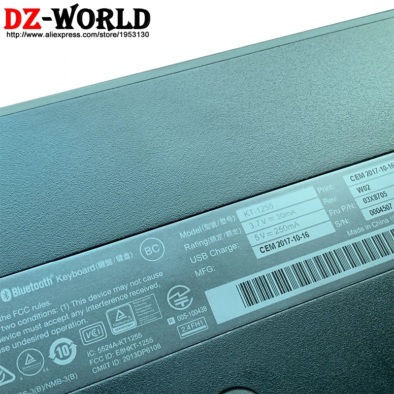 original new for lenovo thinkpad kt 1255 german bluetooth keyboard wireless tablet pc laptop usb charger trackpoint 03x8705 free global shipping