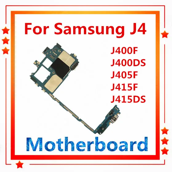 Материнская плата для Samsung Galaxy J4 J400F/DS J410F/G J405F J415F/DS материнская с одной/двумя SIM