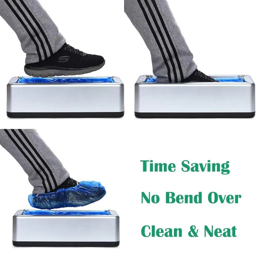 

Automatic Disposable Shoe Cover Waterproof Overshoes Dispenser Portable Hand-Free Machine for Home, Office, Supermarket, Factory