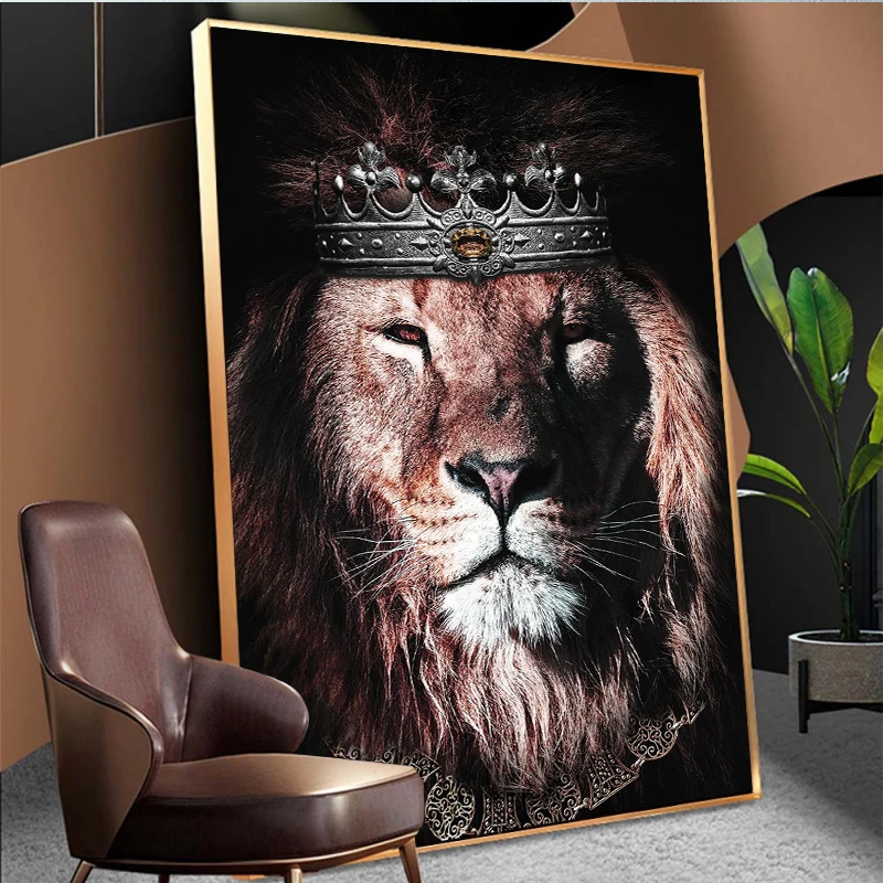 Картина на холсте для гостиной HD Тигр Зебра Леопард плакат со львом современный