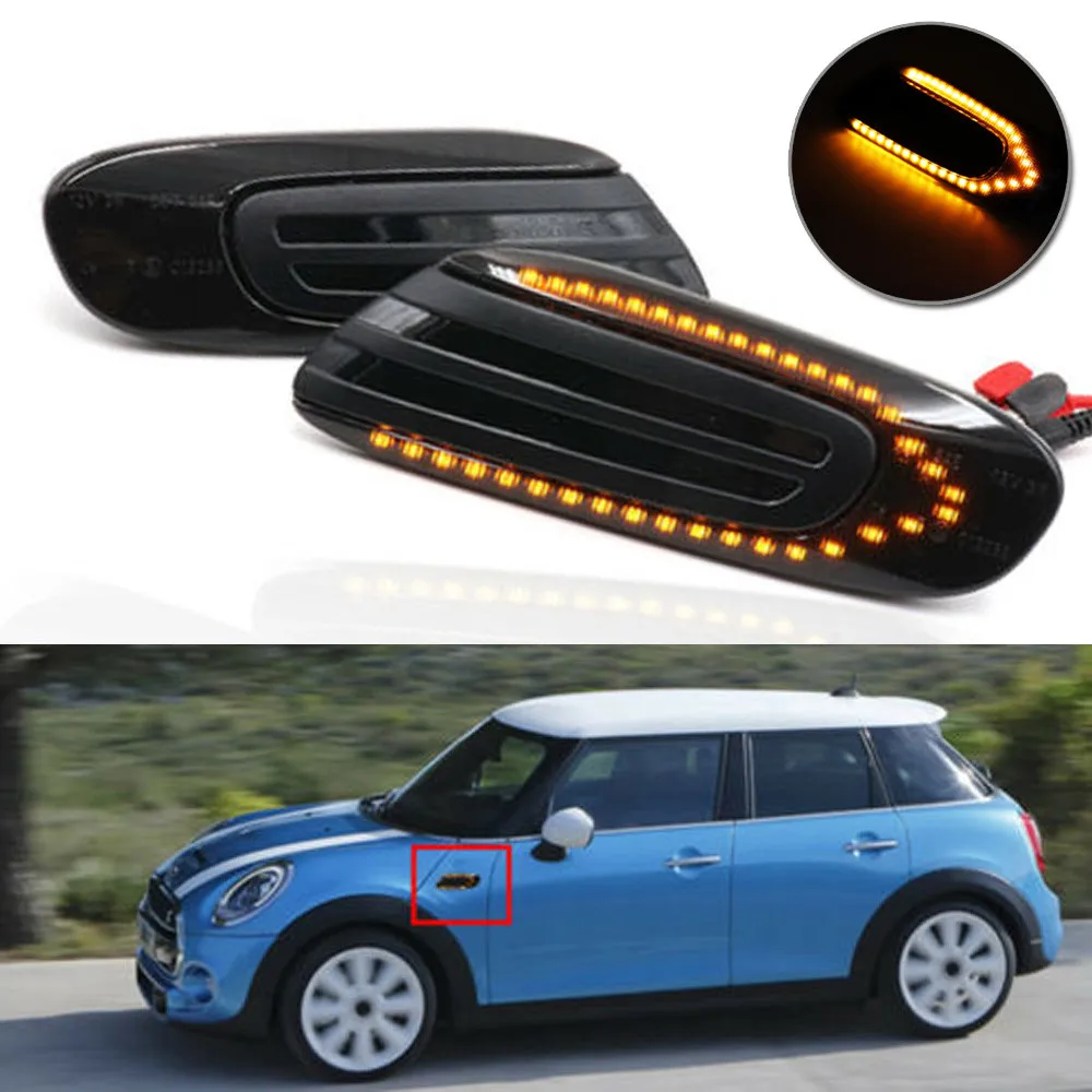 

2pcs Car Dynamic Side Marker Signal Light For BMW Mini F55 F56 F57 IP68 Waterproof Clearance Lights LED Side Lamp