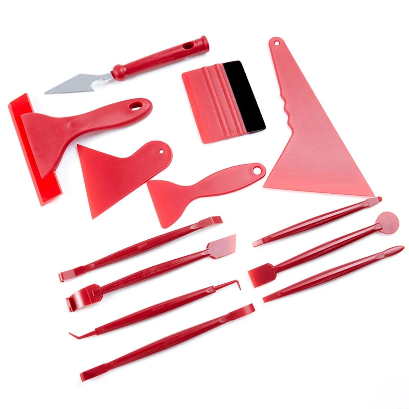 

Car Vinyl Film Film Wrapping Tools Spatula Felt Squeegee Knife Set Decal Plaster Accessories 13PCS