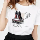 Женская футболка в полоску, с цветочным принтом