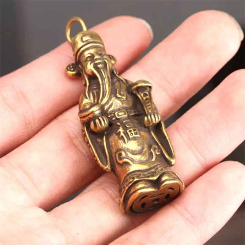 Латунный китайский бог богатства Шарм брелок креативный мешок висячие орнамент