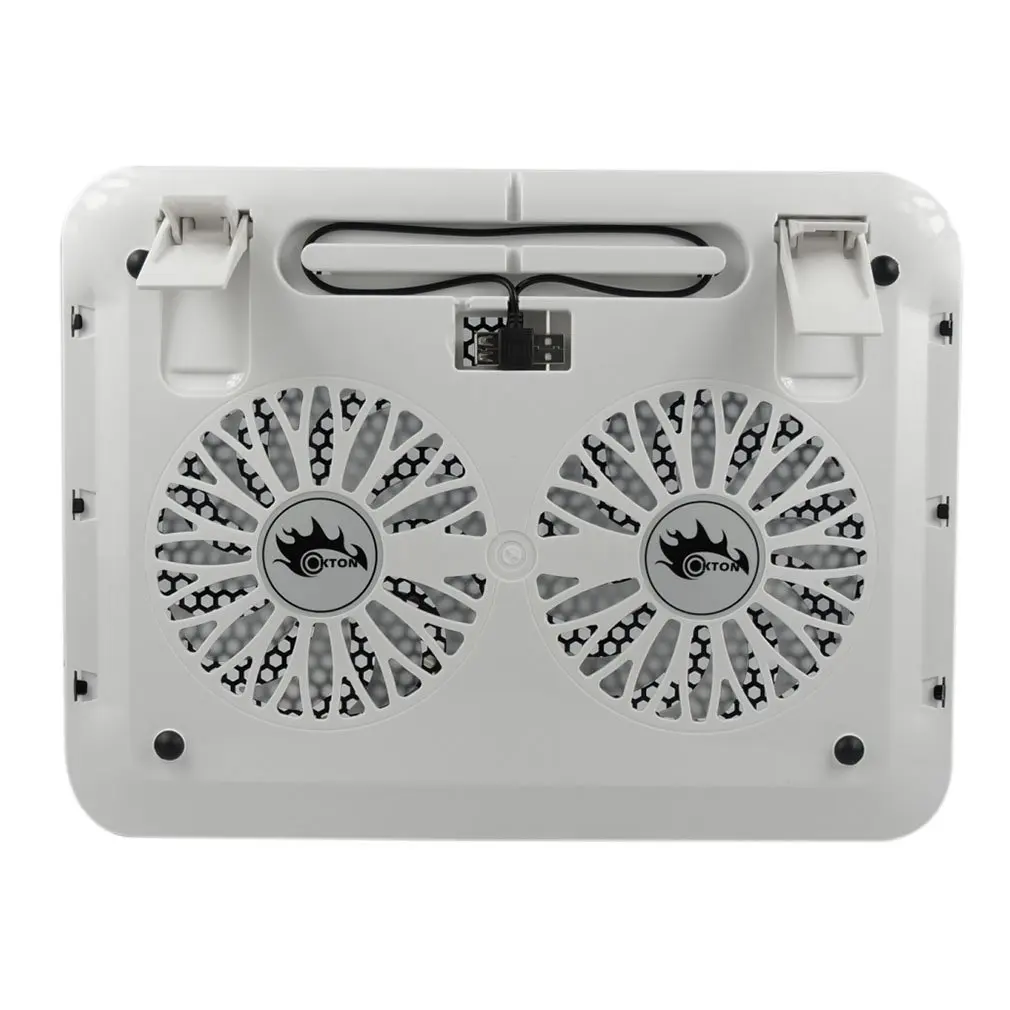 

Blue LED Dual Fans USB Port Cooling Stand Pad Cooler For Laptop Notebook
