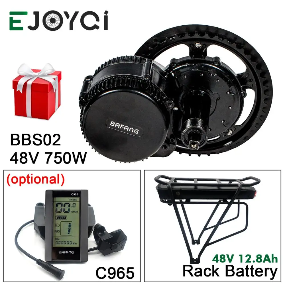 Комплект для переоборудования Ebike Bafang 8FUN 48 В 750 Вт BBS02B MMG320 12 8 Ач датчик редукции