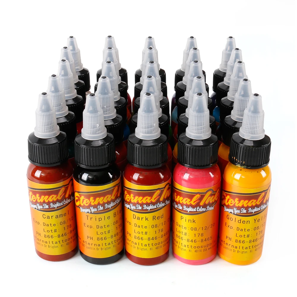 

new Tattoo Pattern Paint 30ml Permanent Tattoo Ink Color Coating Eyebrow Tattoo Dye Set Body Art Paint Paint 25 Pieces/Set