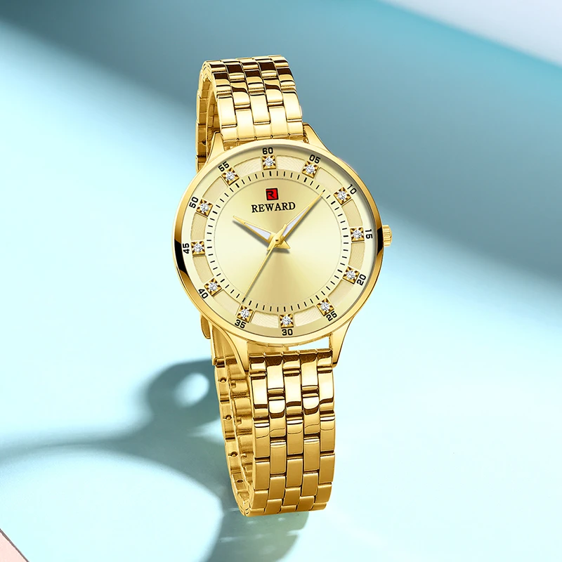 Women's Watches Luxury Gold Ultra-thin Watch Quartz Crystal Women Watches Waterproof Rose Gold Watch Ladies Zegarek Damski