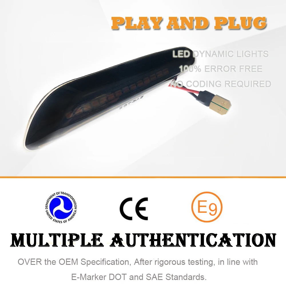 2x последовательный мигающий светодиодный боковой указатель поворота для BMW F10 X1