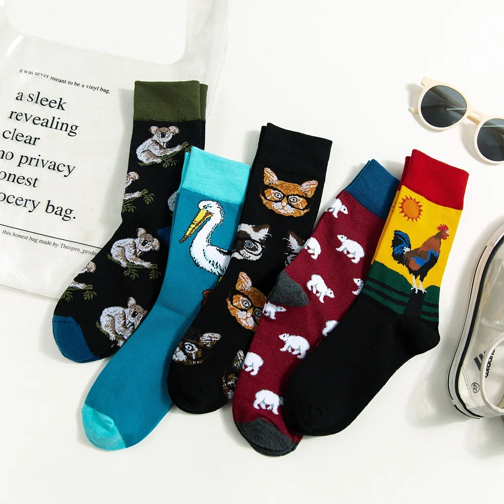 5 пар женские хлопковые носки в стиле Харадзюку | Женская одежда