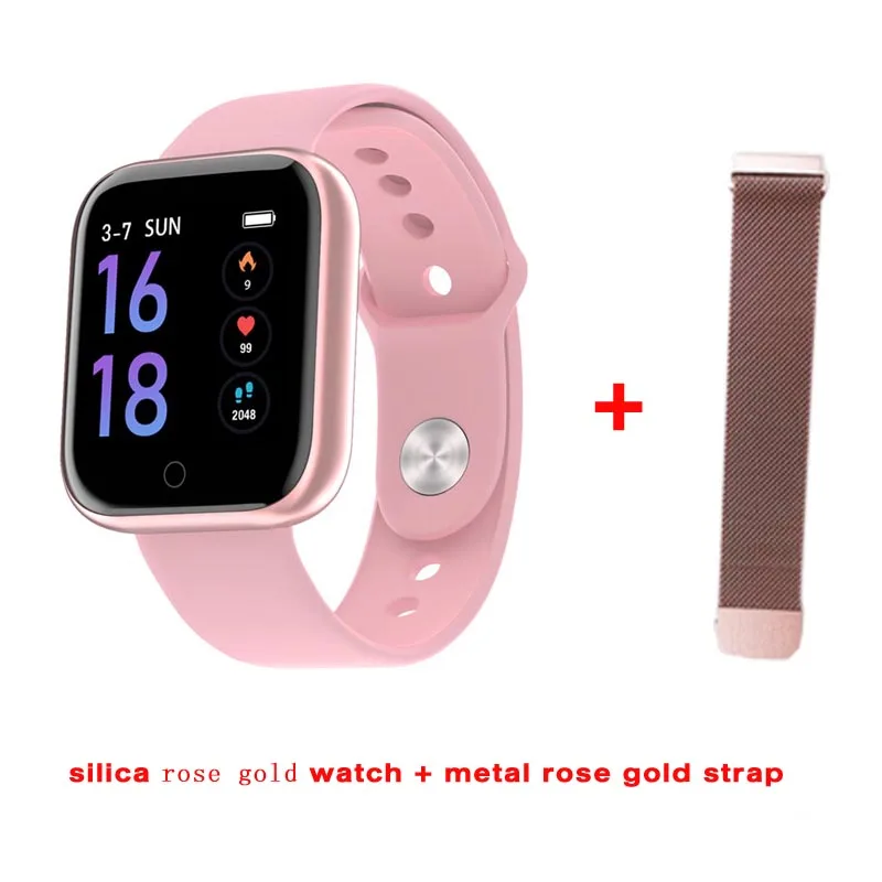 add pink strap Greentiger T80, умные часы, мужские, пульсометр, кровяное давление, кислородный умный Браслет, водонепроницаемый фитнес-трекер VS B57 F8 - Цвет: add pink strap