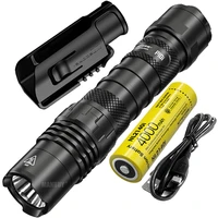 original nitecore p10i 1800 lumens usb c rechargeable led flashlight luminus sst 40 w with nl2140i 21700 battery nth10 holster
