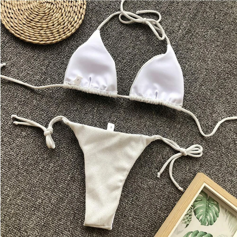 

Swimming Suit For Women Bikini Push Up Swimwear Triangle Swimwear Bathing Suit Ladies Swimsuit Biquinis Feminino 2021 Beachwear