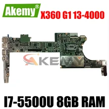 For HP X360 G1 13-4000 Laptop Motherboard 801505-601 801505-501 801505-001 With i7-5500U CPU 8GB RAM DA0Y0DMBAF0 MB 100% Tested
