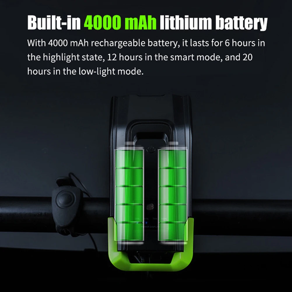 4000 мА/ч индукционный велосипед передний светильник набор USB Перезаряжаемые умный