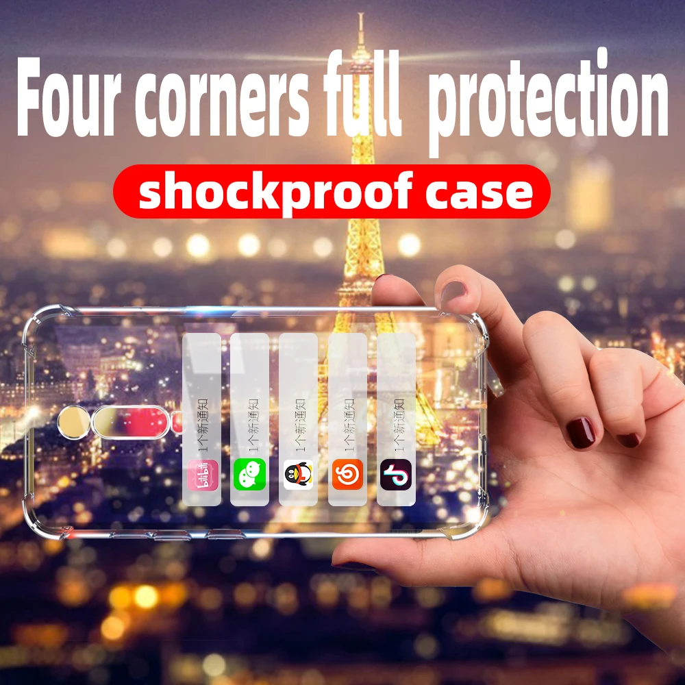Luxury Couple Style Airbag shell Clear Phone Cover for xiaomi redmi 7 note7 7a note pro Soft TPU Transparent Shockproof case | Мобильные